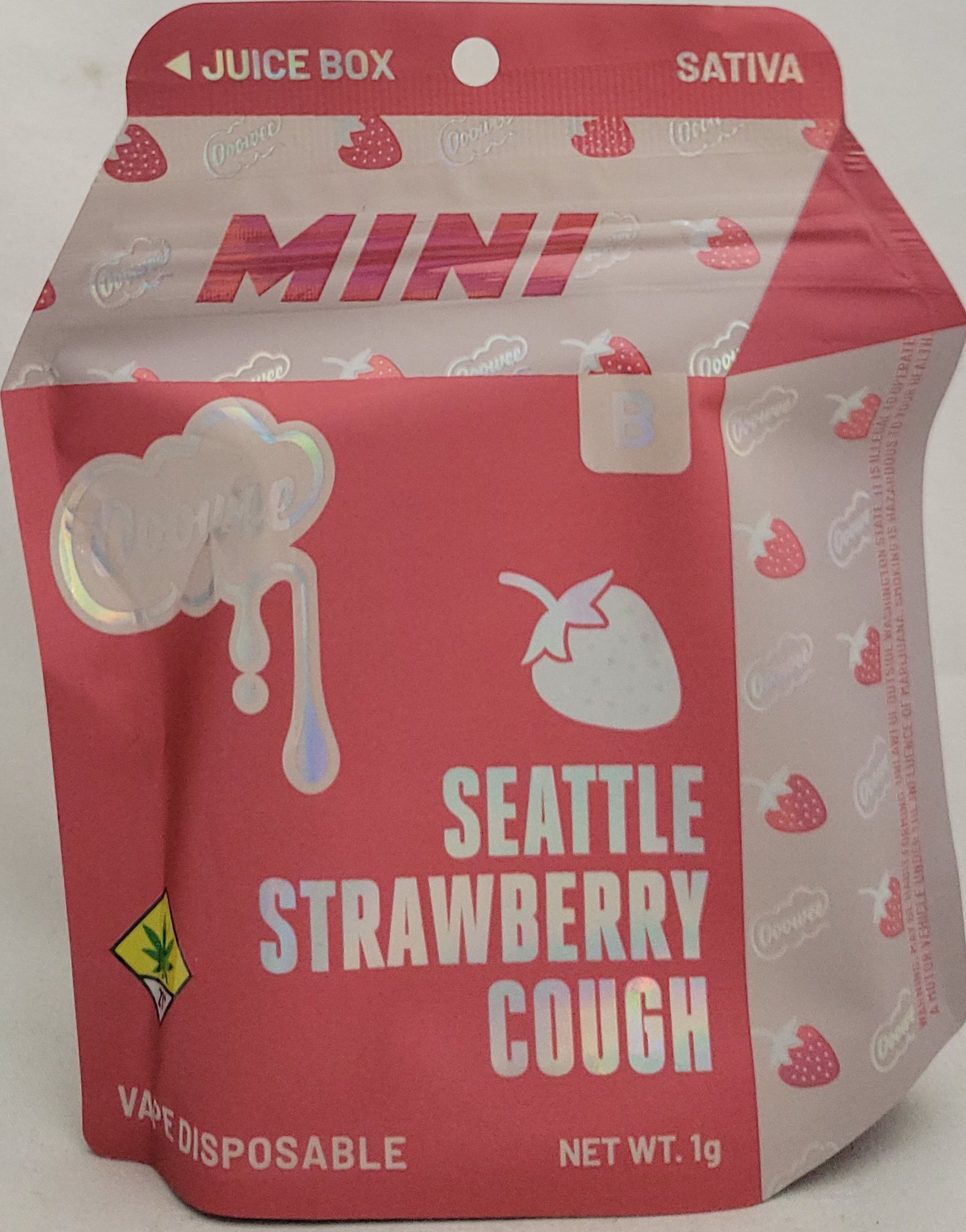 Photograph of product: Seattle Strawberry Cough *Side B* | 1g  *General Use Compliant*