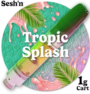 Photograph of product: Sesh'n Tropic Splash (H) Vape Cartridge 1g