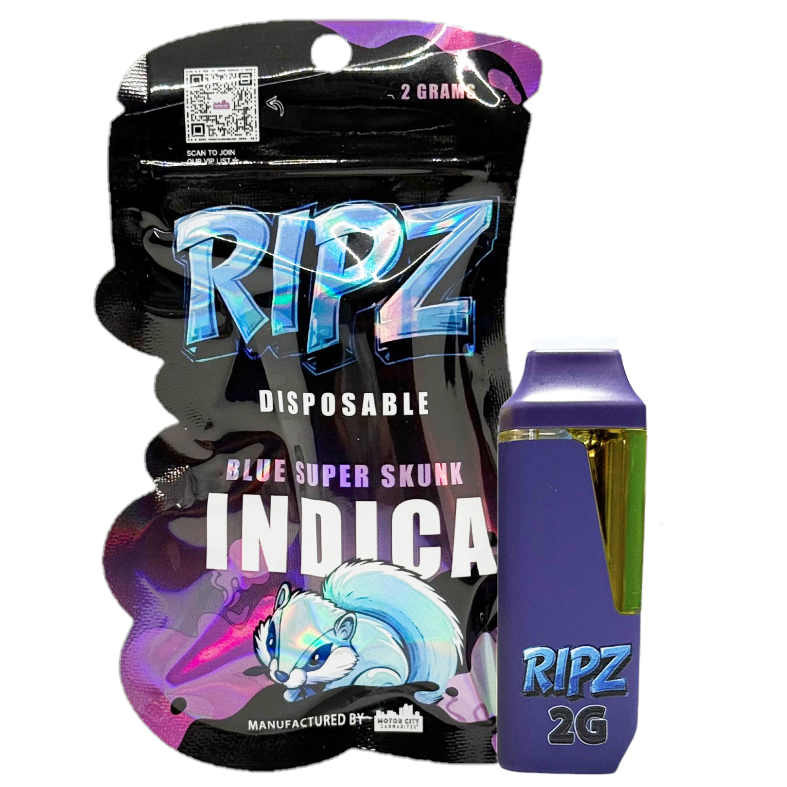 Photograph of product: Ripz Blue Super Skunk Disposable Vape Rec