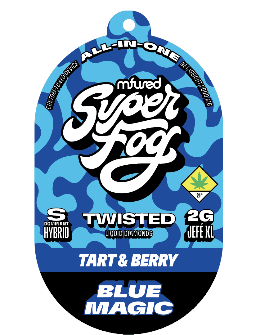 Photograph of product: Super Fog Twisted Live Diamonds Blue Magic All-In-One 2g