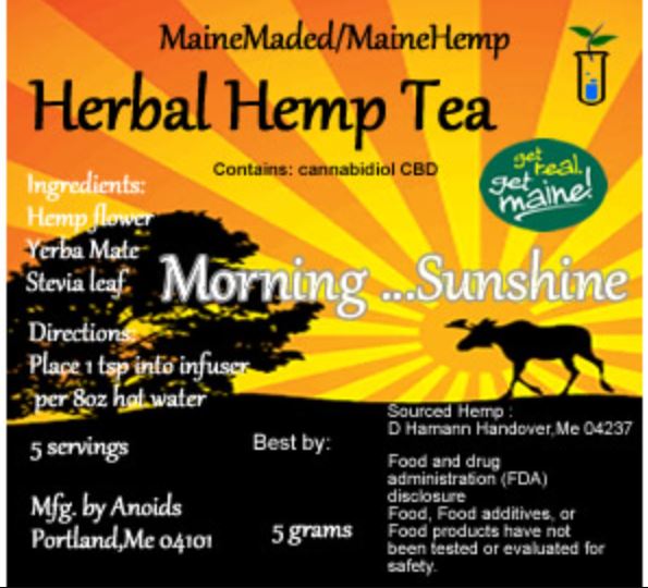 Photograph of product: Morning Sunshine Herbal CBD Tea 5 pack
