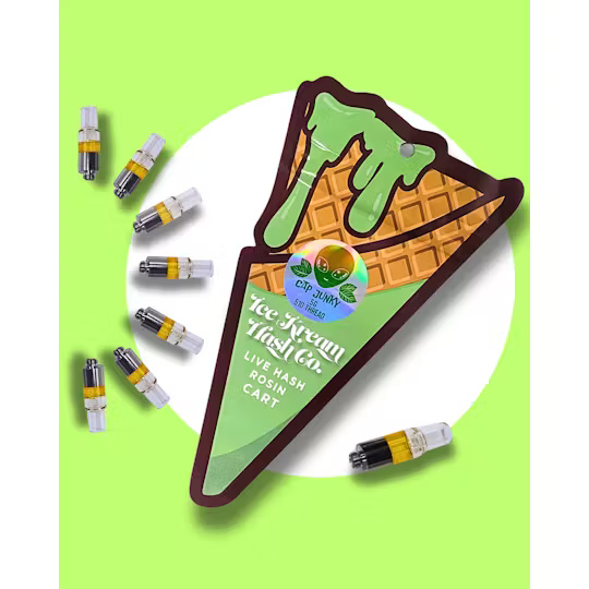 Photograph of product: Ice Kream au chocolat x Lyra - Live Rosin Vape - Cap Junky