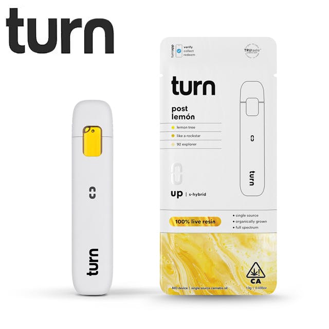Photograph of product: Turn - Post Lemón - Live Resin All In One Vape - 1g - LR AOI