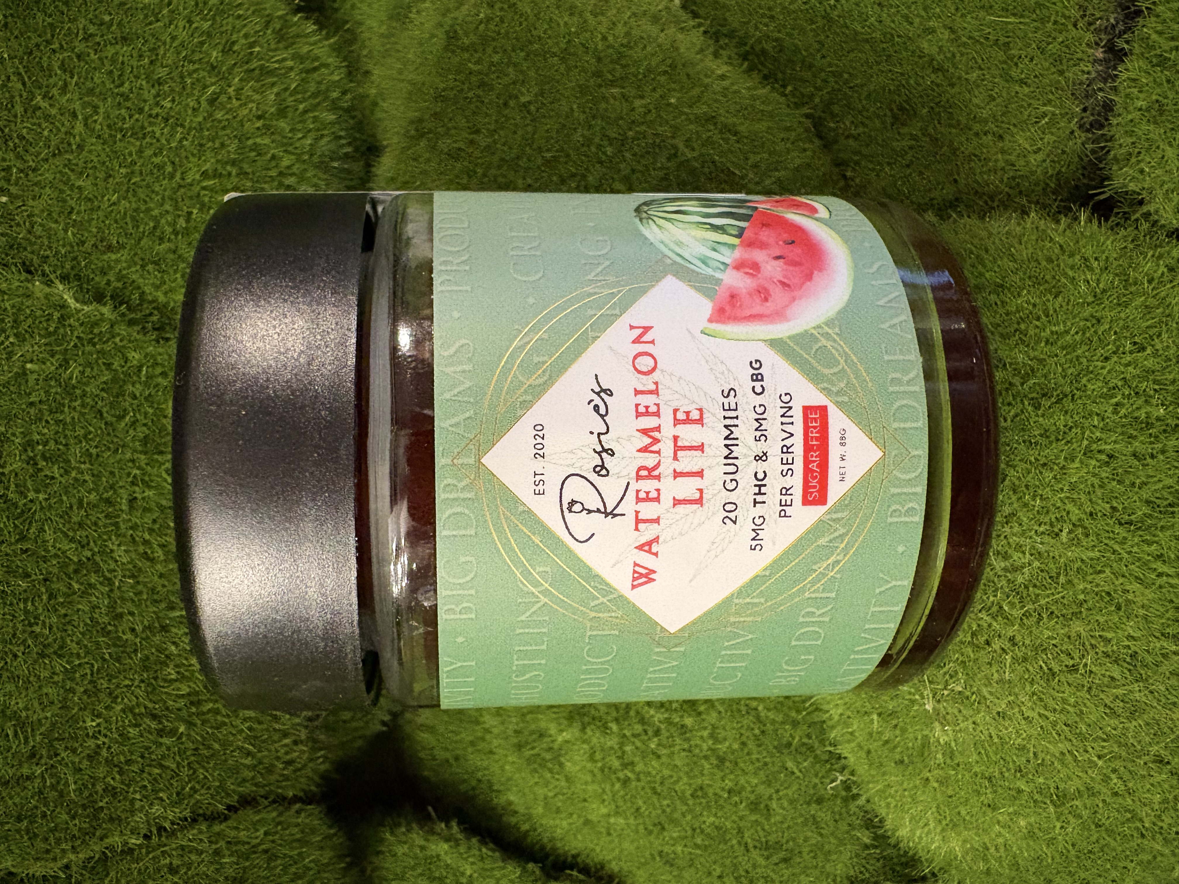 Photograph of product: 100mg Edible Pack | Sugar Free Watermelon Lite Gummies | Rosie's