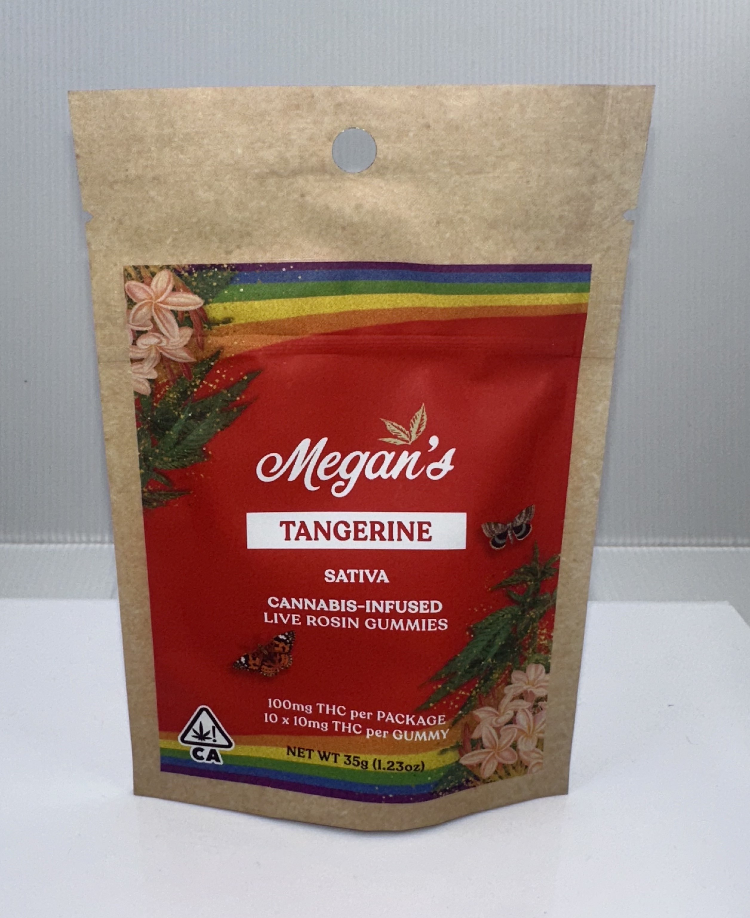 Photograph of product: Tangerine Rosin Infused Gummies Oui'd (10pk)