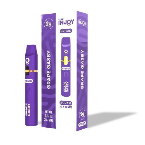 Photograph of product: Cure Injoy | Disposable Vape | Grape Gasby | 2g