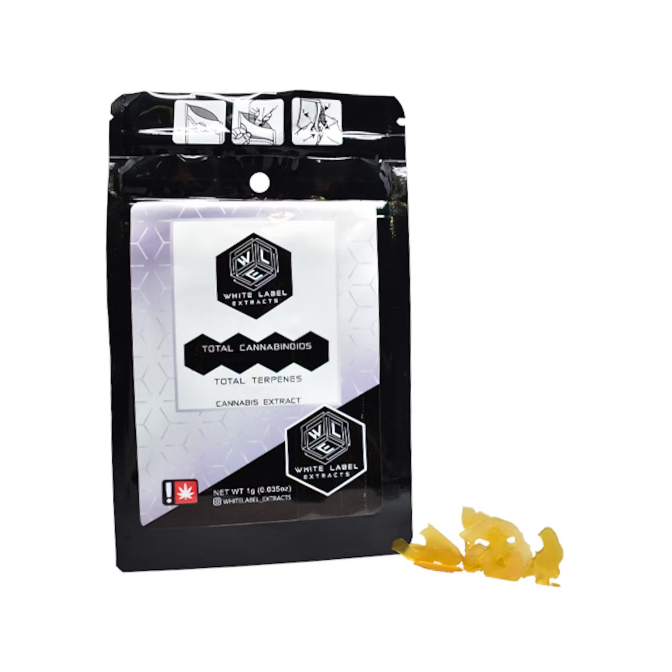 Photograph of Product: White Label Extracts: Shatter - Jack Herer