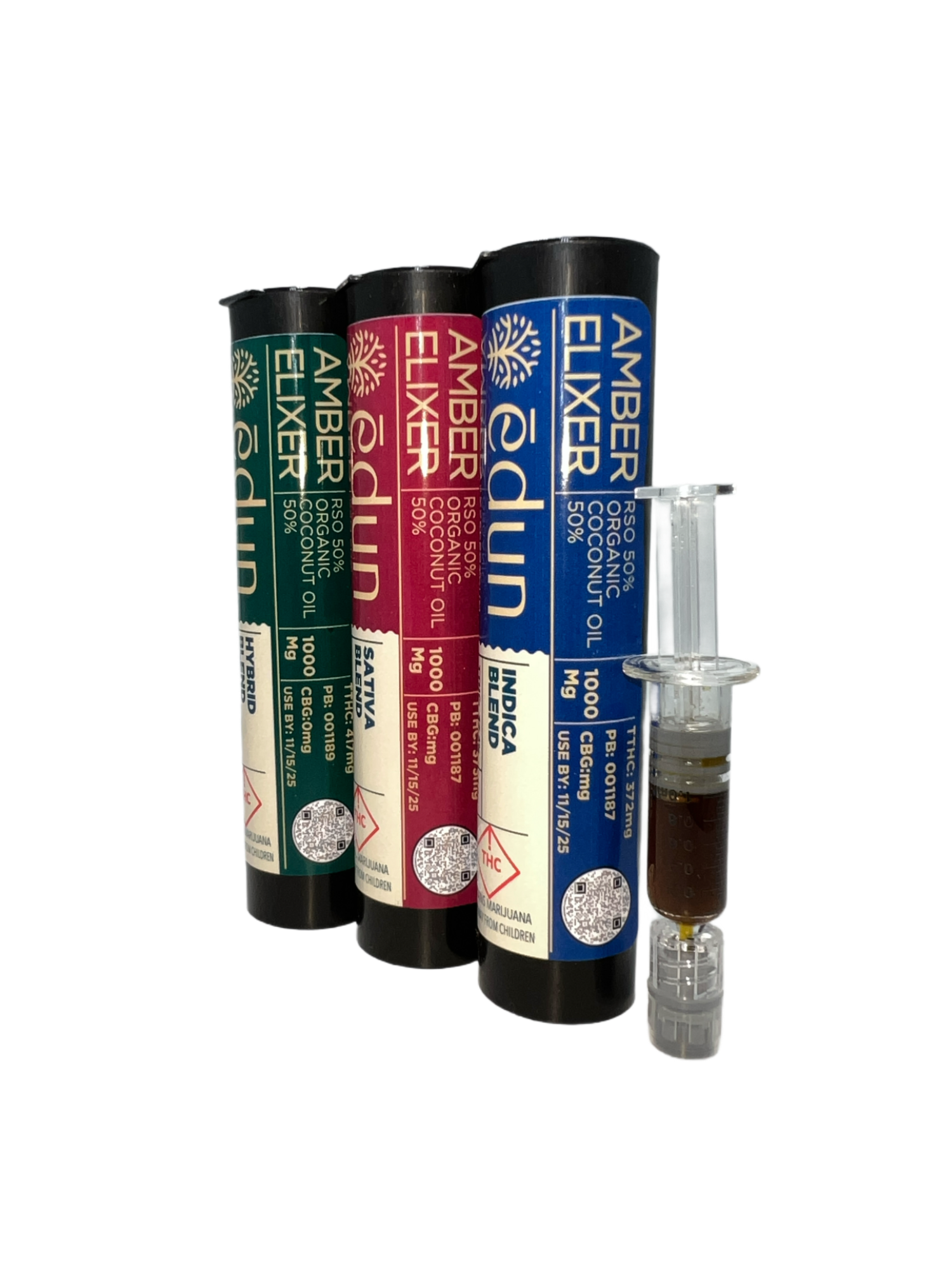Photograph of product: Edun - (I) AMBER ELIXIR  Live Rosin Derived RSO Blend