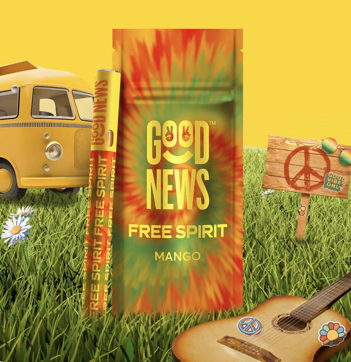 Photograph of product: GOOD NEWS FREE SPIRIT DISPOSABLE .3G