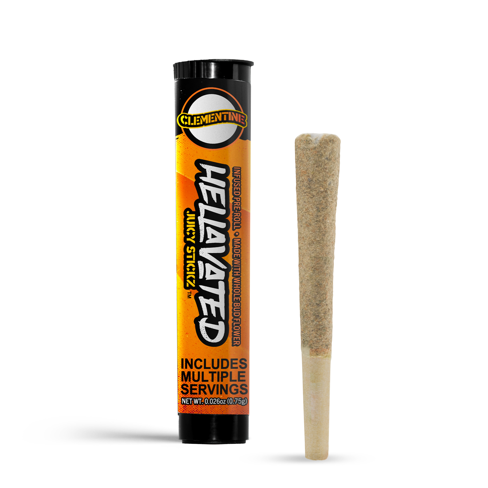 Photograph of product: Hellavated | 0.75g Infused Preroll | Clementine