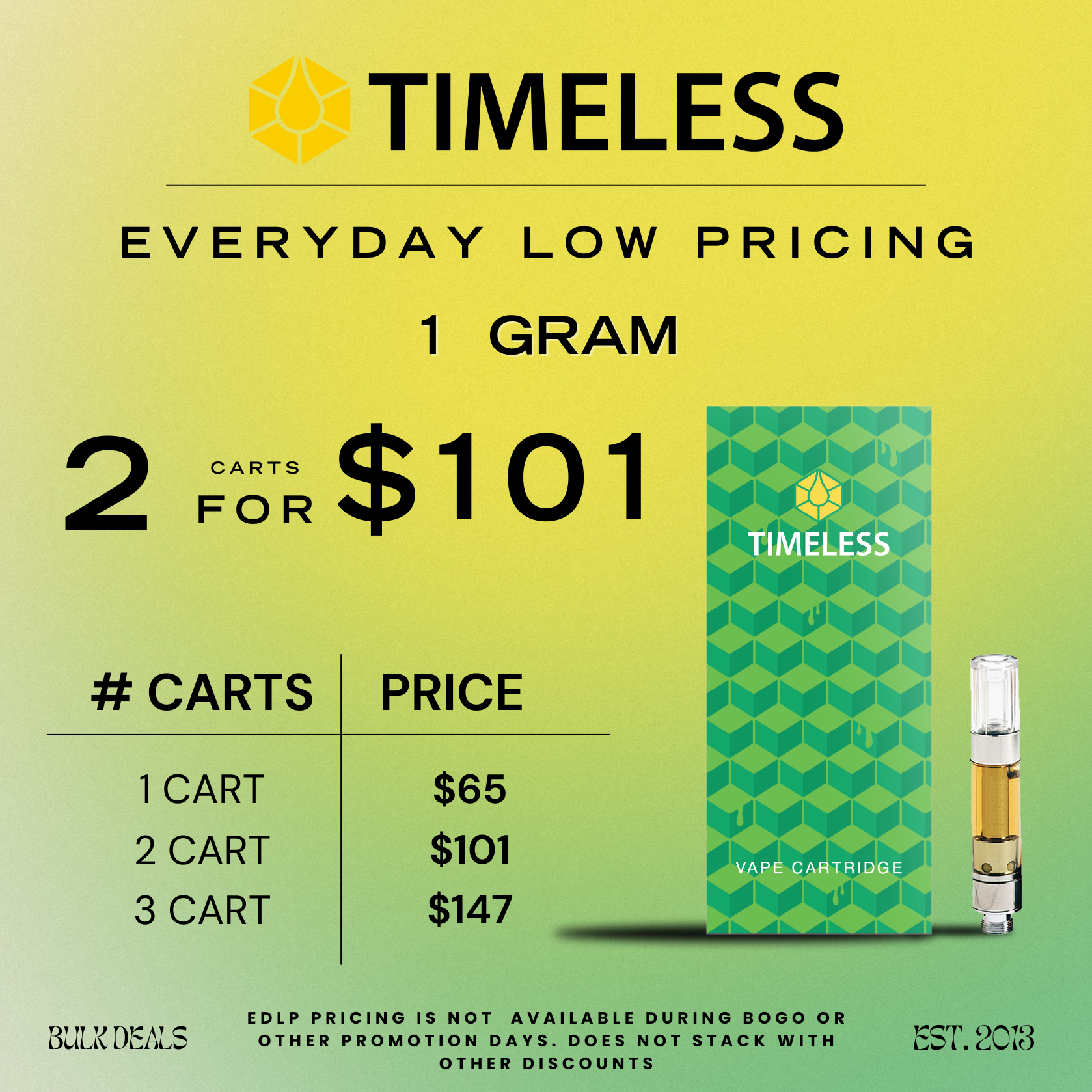 Photograph of product: Timeless Cartridge Cherry Frost 1g (Hybrid)