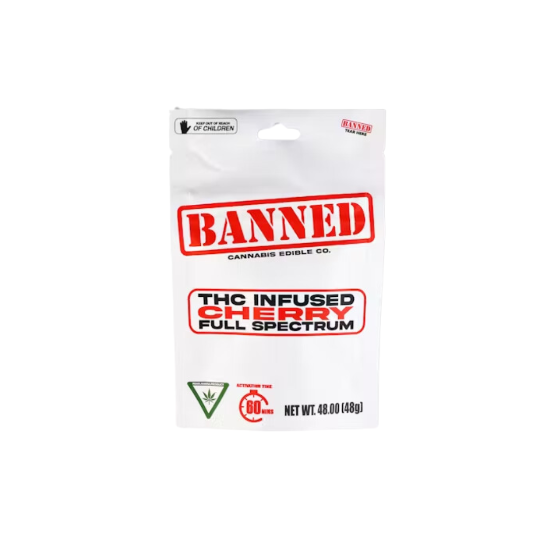 Photograph of product: Banned | Cherry Gummy Clusters | 4x50mg | 200mg
