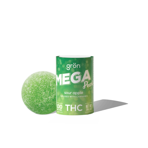 Photograph of product: Sour Apple Balancing - 100mg TH-oui Mega Pearl - Gron