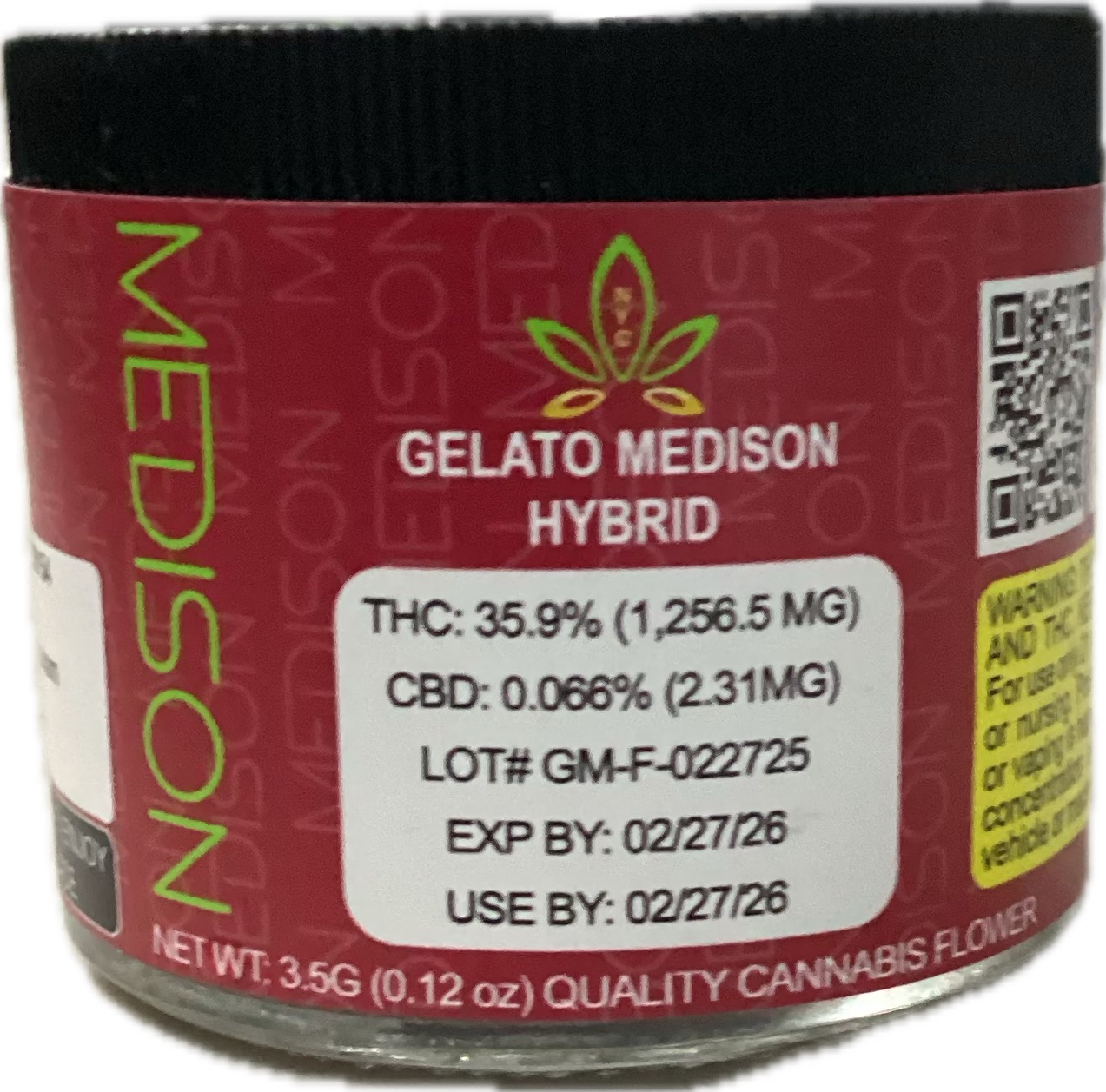 Photograph of product: Medison | Flower | Gelato - 3.5g