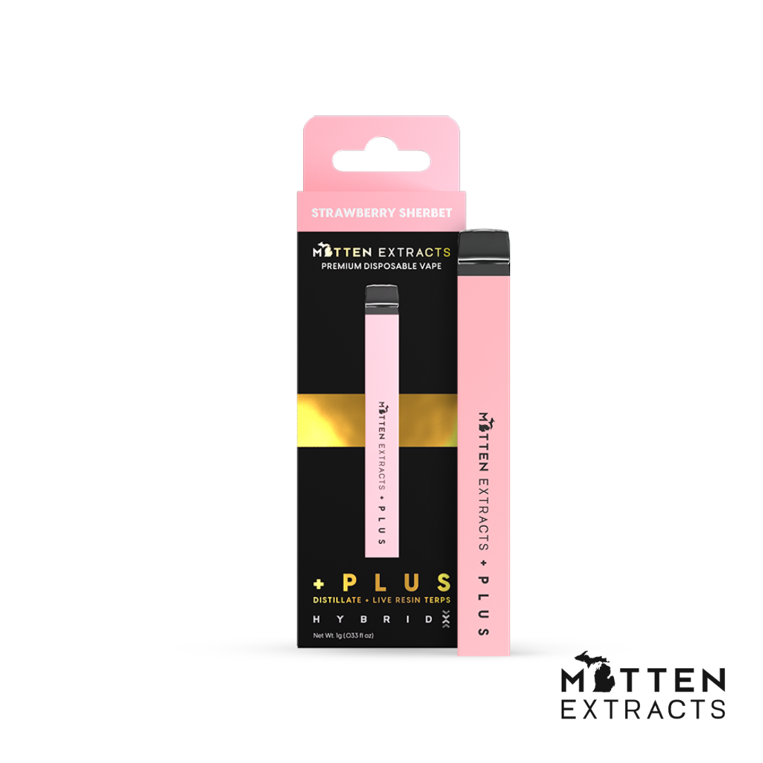 Photograph of Product: Strawberry Sherbert +PLUS Disposable | 1G