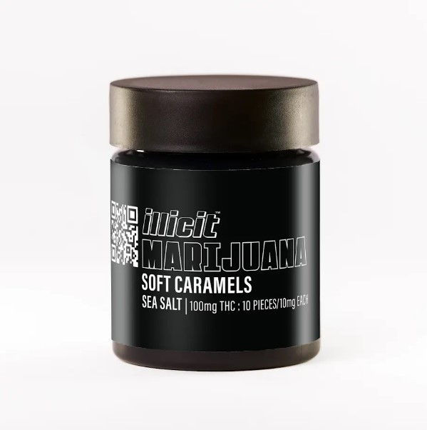 Photograph of product: Sea Salt Caramels Gummies 100mg