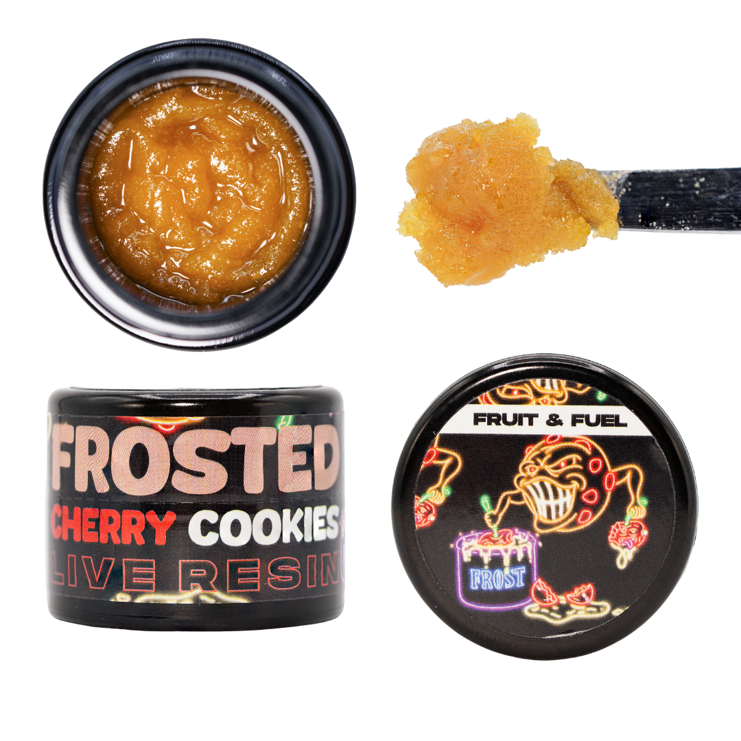 Photograph of product: Fruit & Fuel - Live Resin Baller Jar - Frosted Cherry Cookies (3.5g)