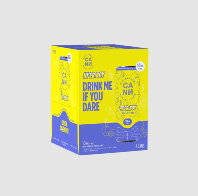 Photograph of product: Hi'er Boys | Lemon Lavender | 4pk 12oz Can - 