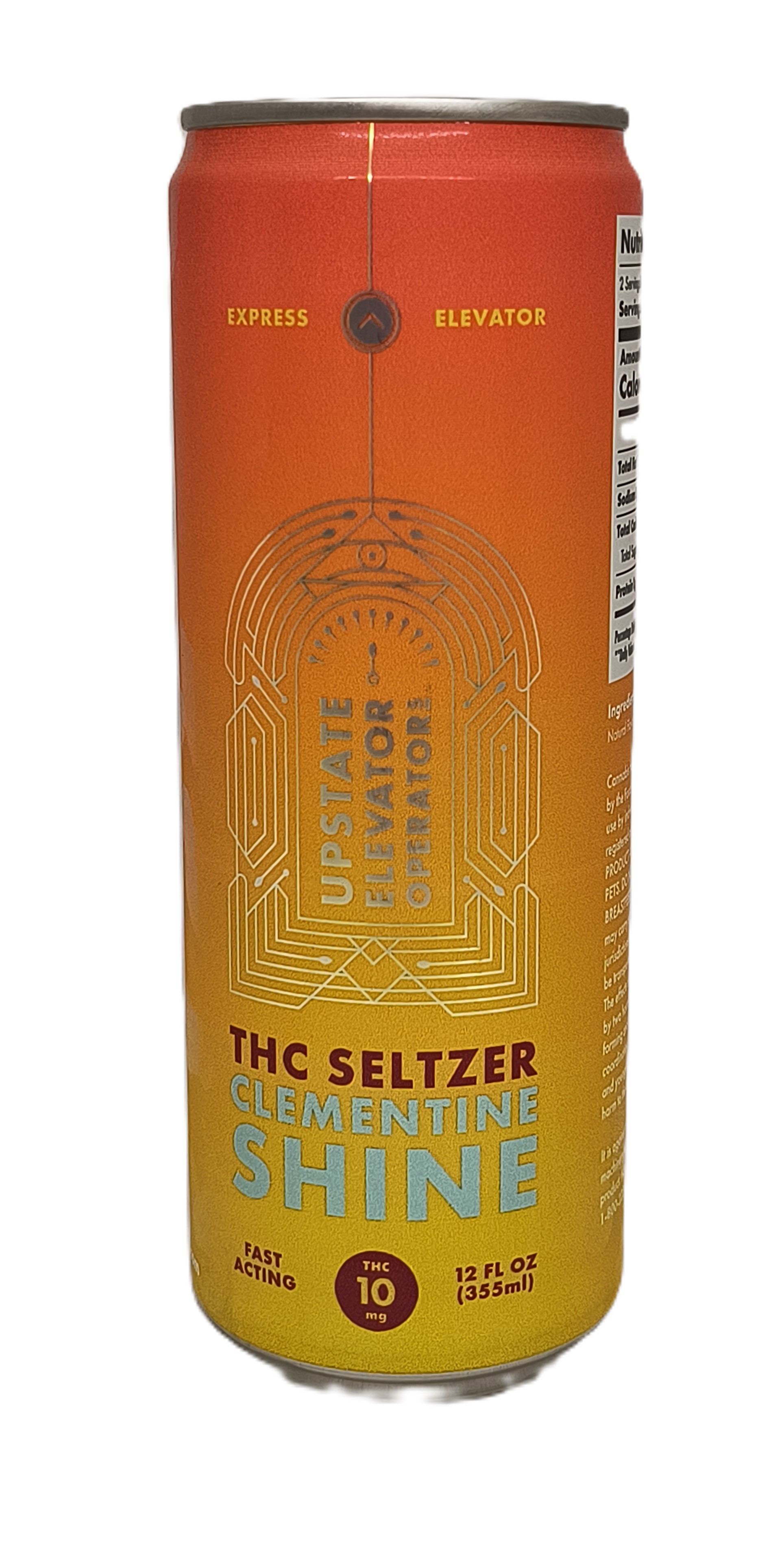 Photograph of product: Clementine Shine Seltzer | 10mg TH-oui | Upstate Elevator Operators