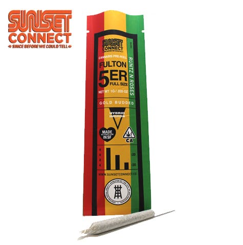 Photograph of product: Sunset Connect (Fulton 5'er) - Runtz N Roses - Pre-Roll - 1g - 