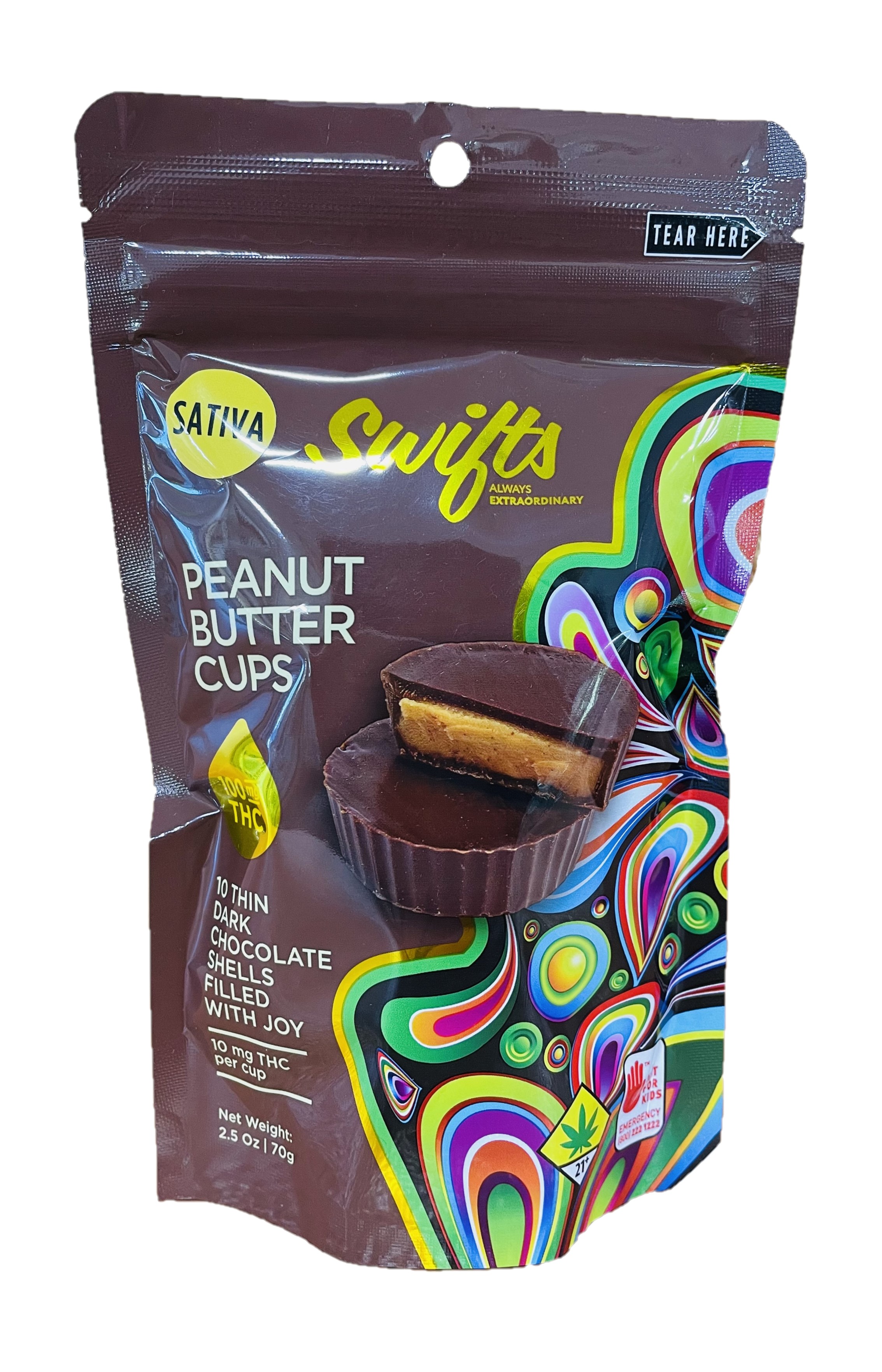 Photograph of product: Swifts - Dark Chocolate Rosin PB Cups (S) 10pk