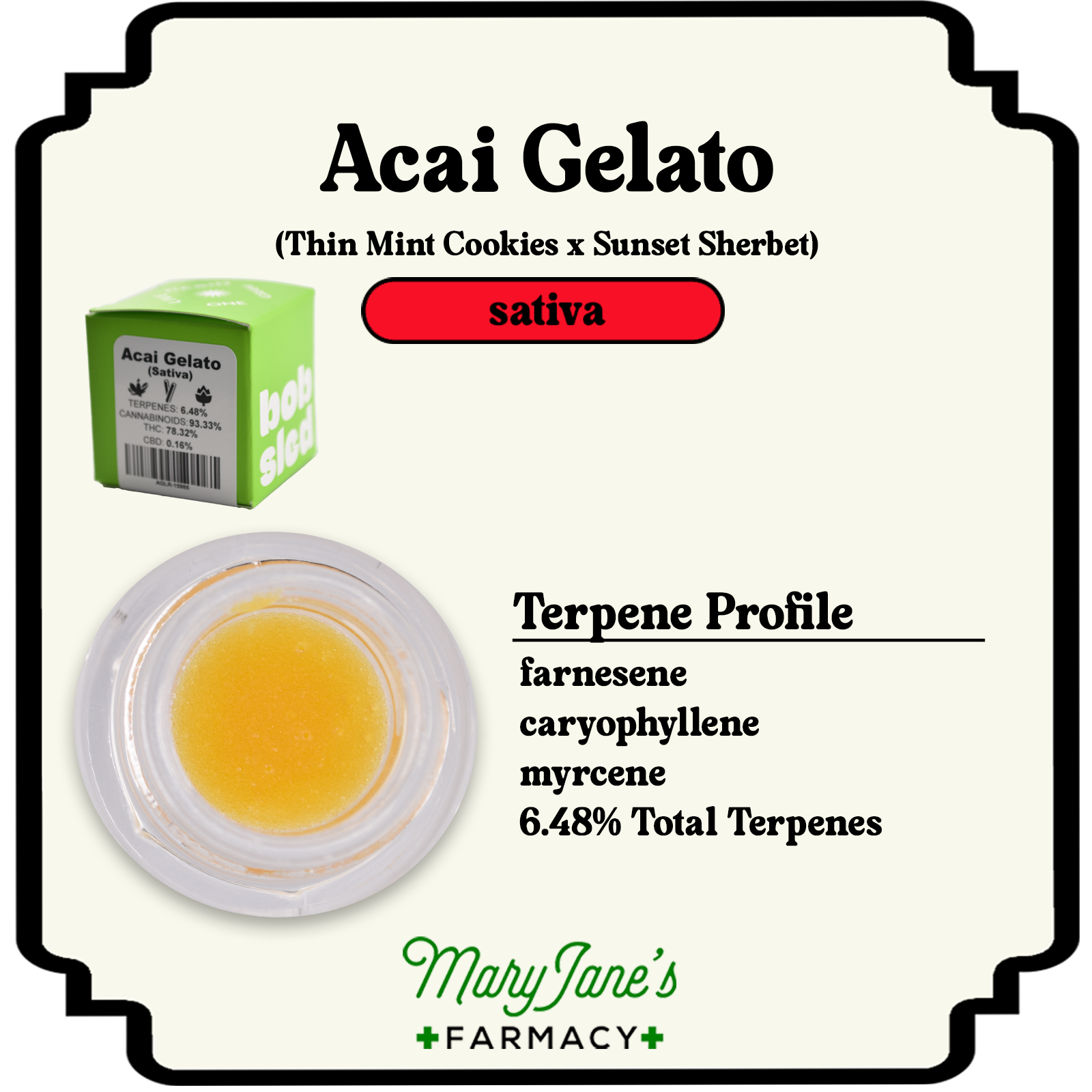 Photograph of product: Acai Gelato Live Resin Extract | 1g
