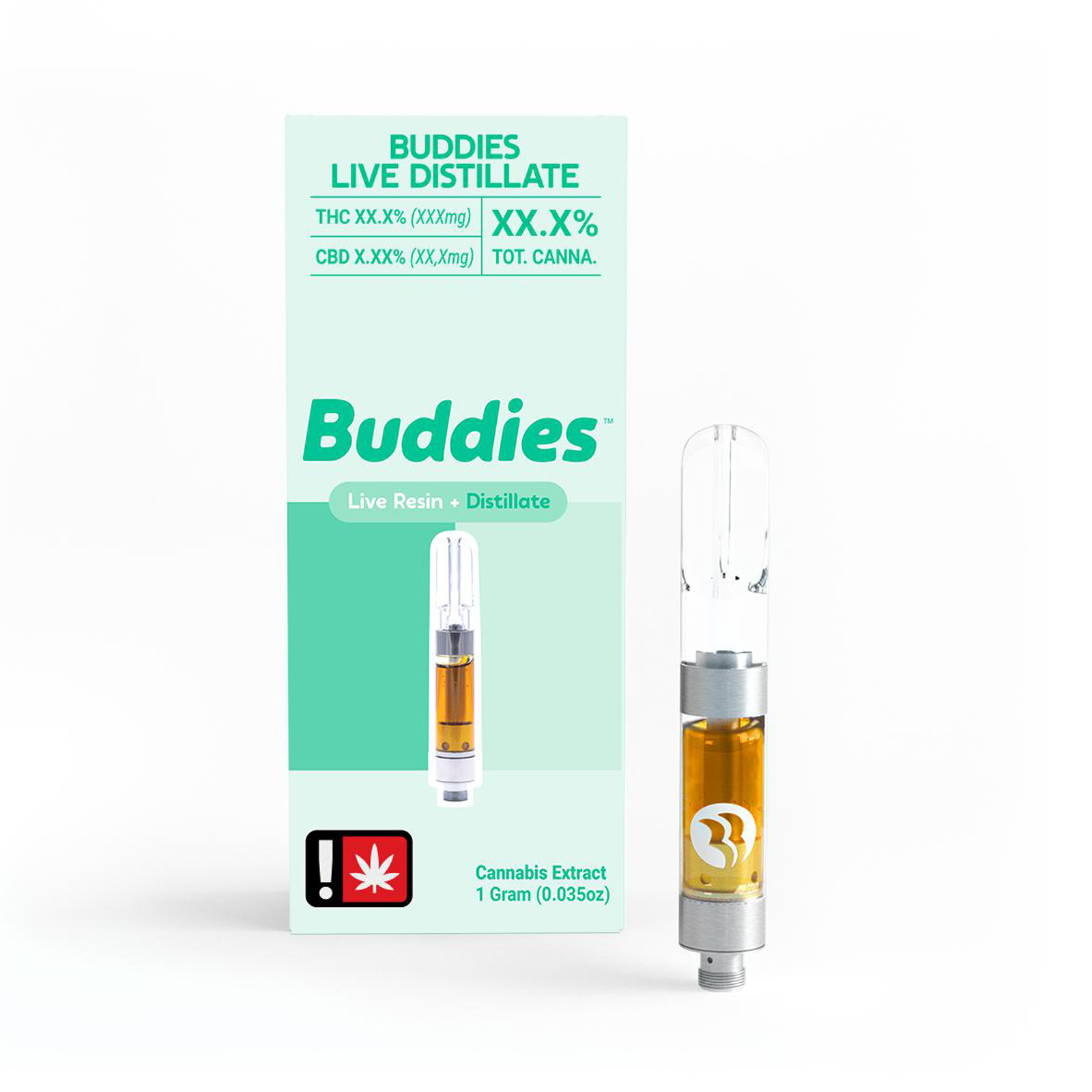 Photograph of product: GG #12 Live + Distillate Cartridge | 1g