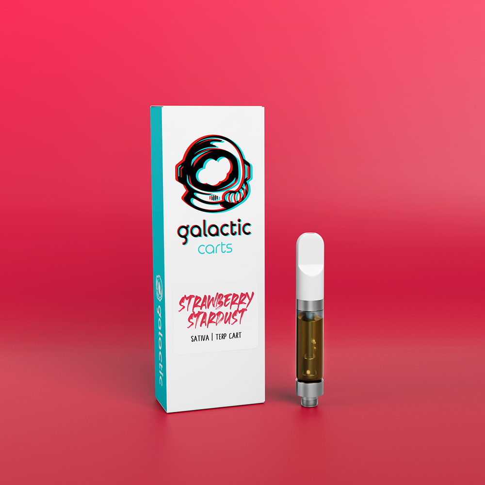 Photograph of product: Galactic Oui'd Strawberry Stardust 1g Terp Cart