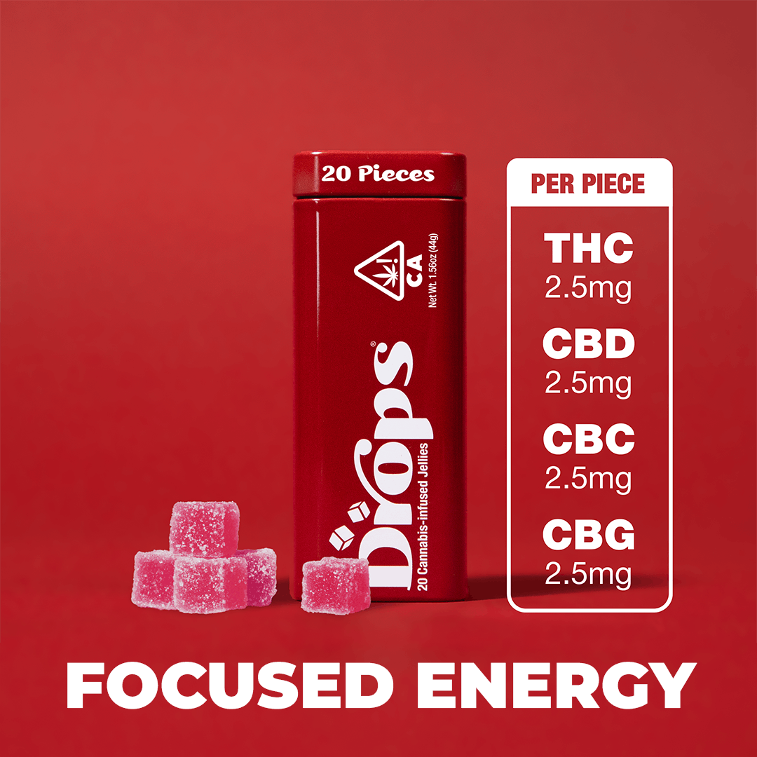Photograph of product: Drops | LRO Gummies 100mg (20pc) | Cranberry (1:1)