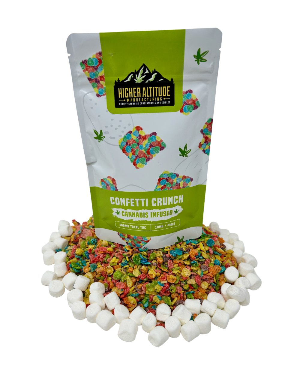 Photograph of product: Confetti Crunch (100mg) Hybrid Rice Krispy Treat by Higher Altitude
