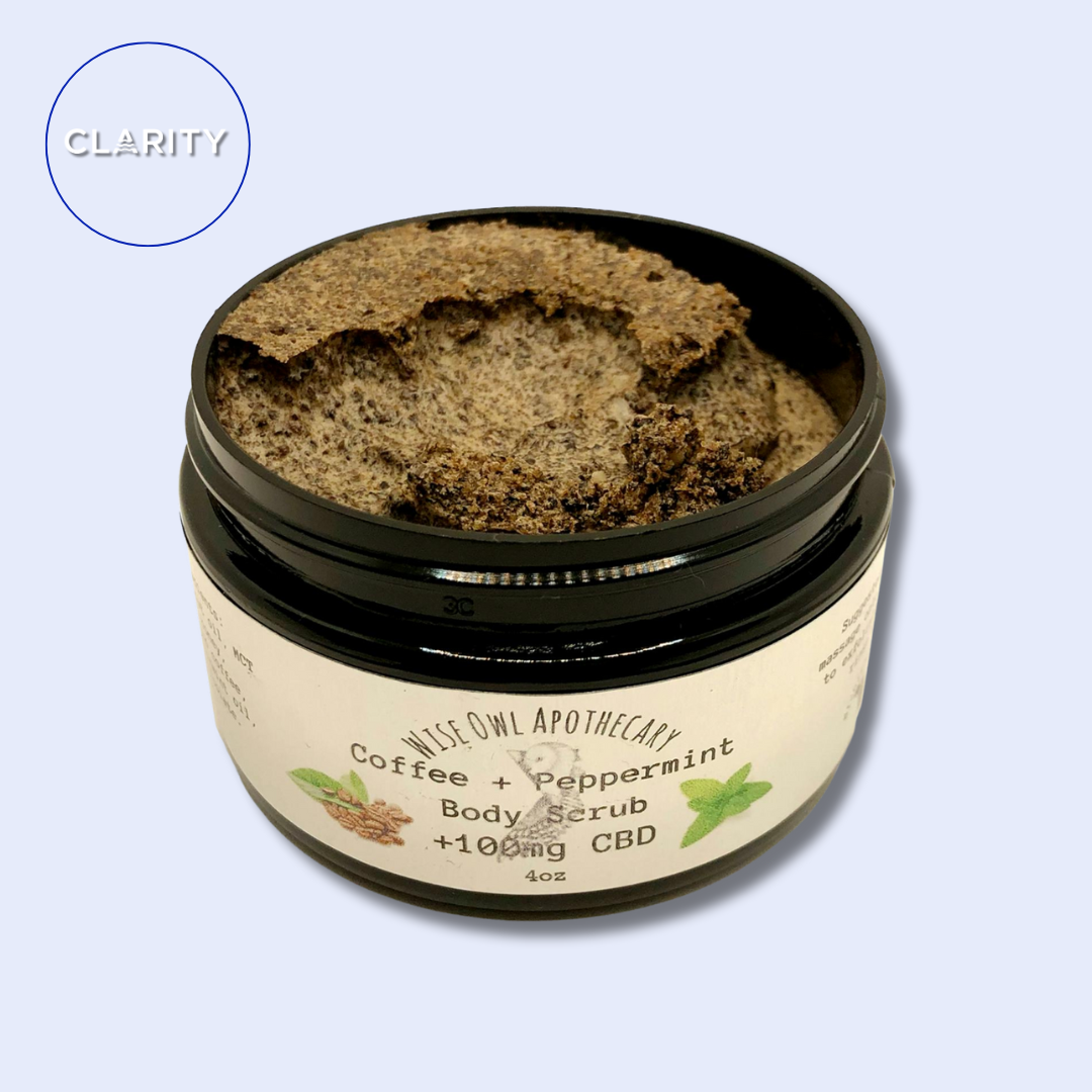 Photograph of Product: Wise Owl CBD Body Scrub Coffee & Peppermint 100mg