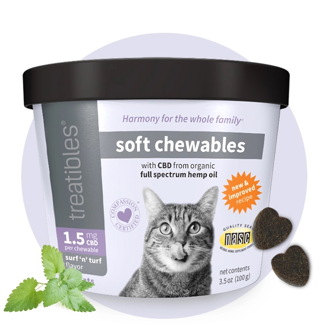 Photograph of product: Treatibles Soft Chew Feline Surf n Turf 1.5mg