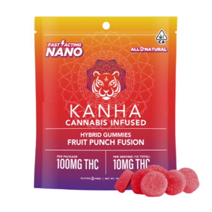 Photograph of product: KANHA NANO FRUIT PUNCH FUSION HYBRID NANO GUMMIES
