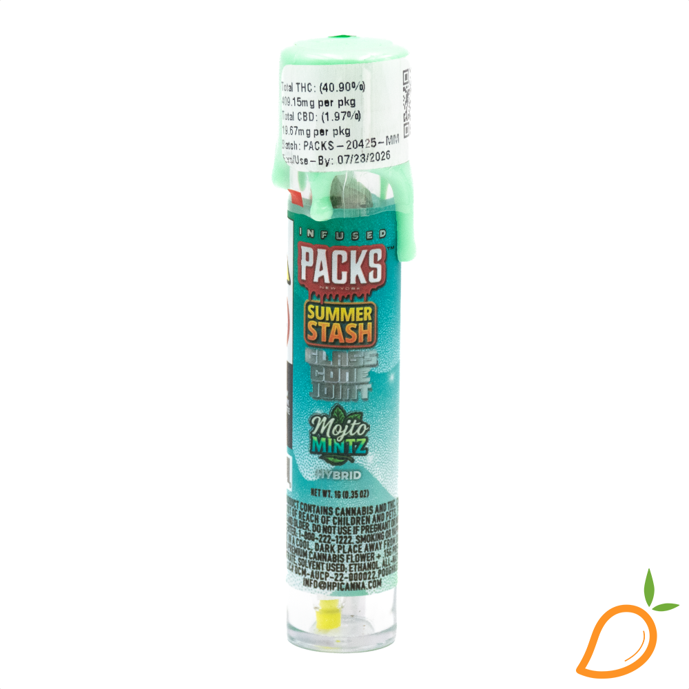 Photograph of product: 1g Mojito Mintz Glone Preroll Packs
