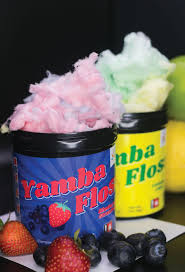 Photograph of product: Yamba - Floss - Peach/Mango - Infused Cotton Candy