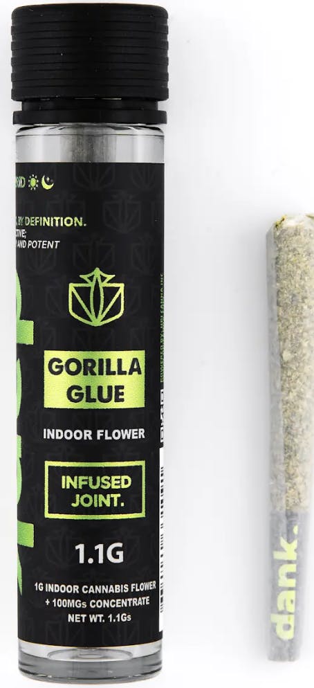 Photograph of product: Dank | Gorilla Glue | 1.1g Infused Pre-Roll