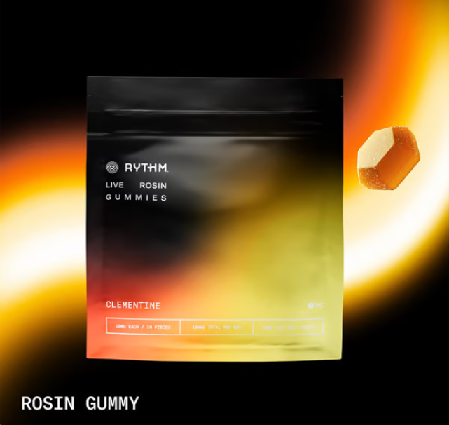 Photograph of product: Rythm | Clementine - 10pk Live Rosin | Edibles | 100mg