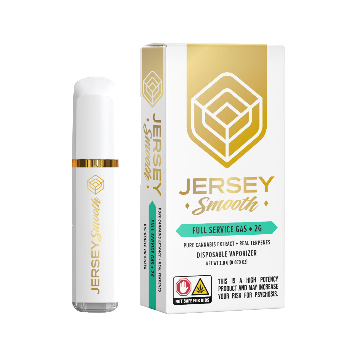 Photograph of product: Jersey Smooth | Full Service Gas | 2g Disposable Cartridge