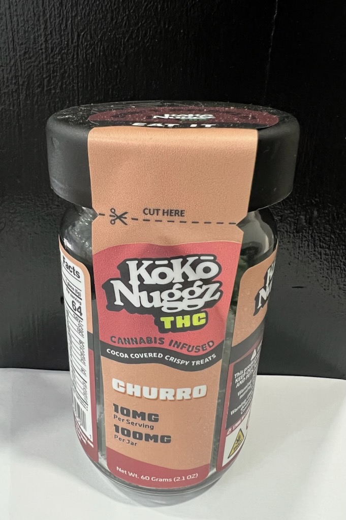 Photograph of product: Koko Nuggz | Churro | Crispy Treats | 100mg