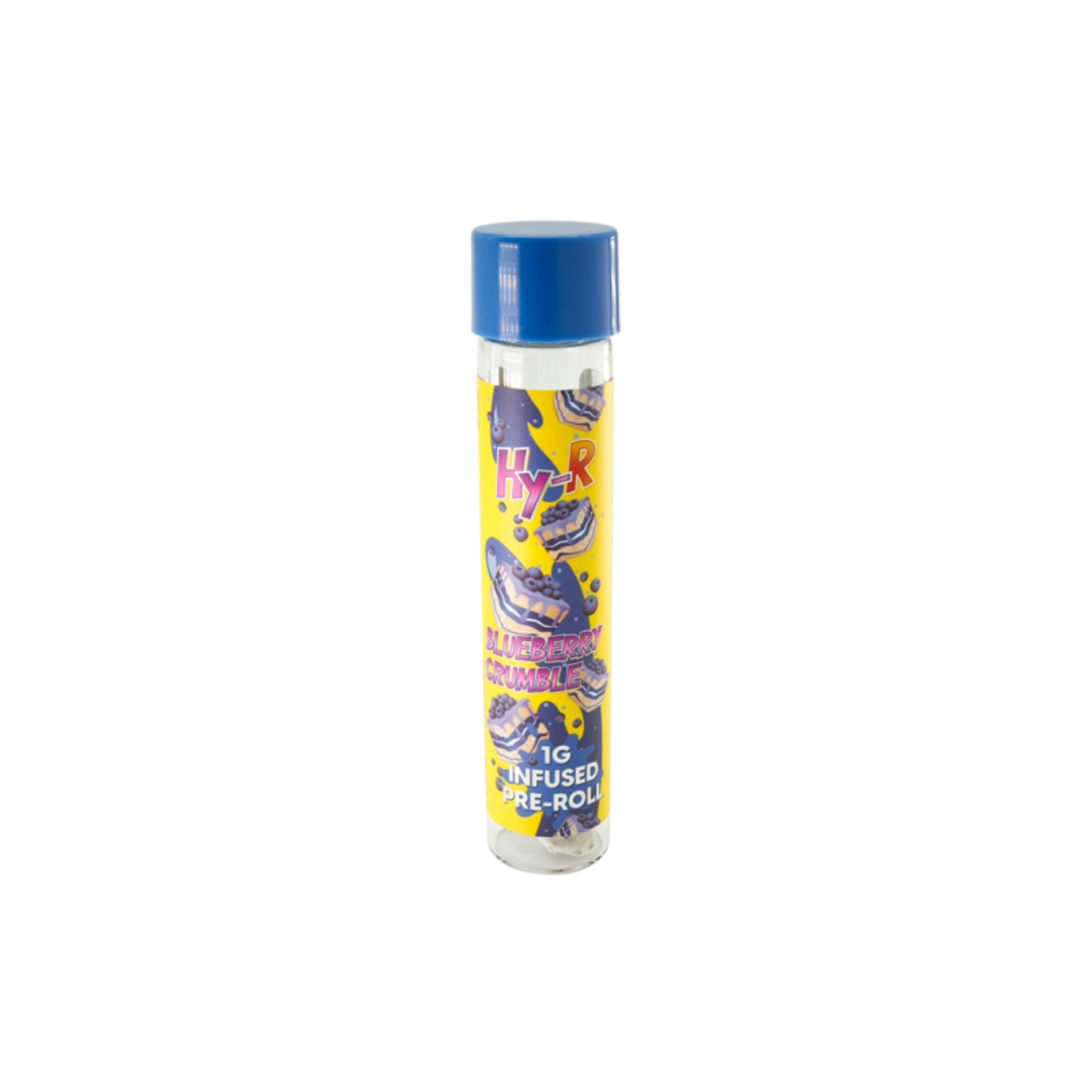 Photograph of product: HY-R | BLUEBERRY CRUMBLE | INFUSED PRE-ROLL | 1G | REC