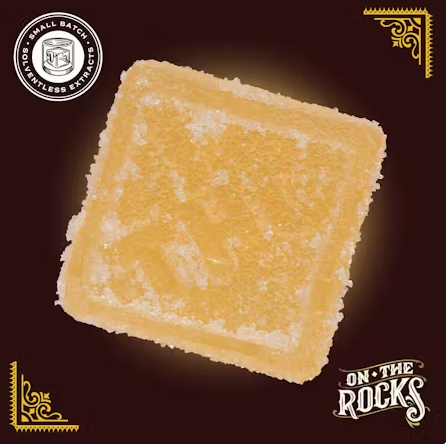 Photograph of product: On The Rocks Peach Mango Live Rosin Gummies T91.8 (H) 20 Pack - 25865