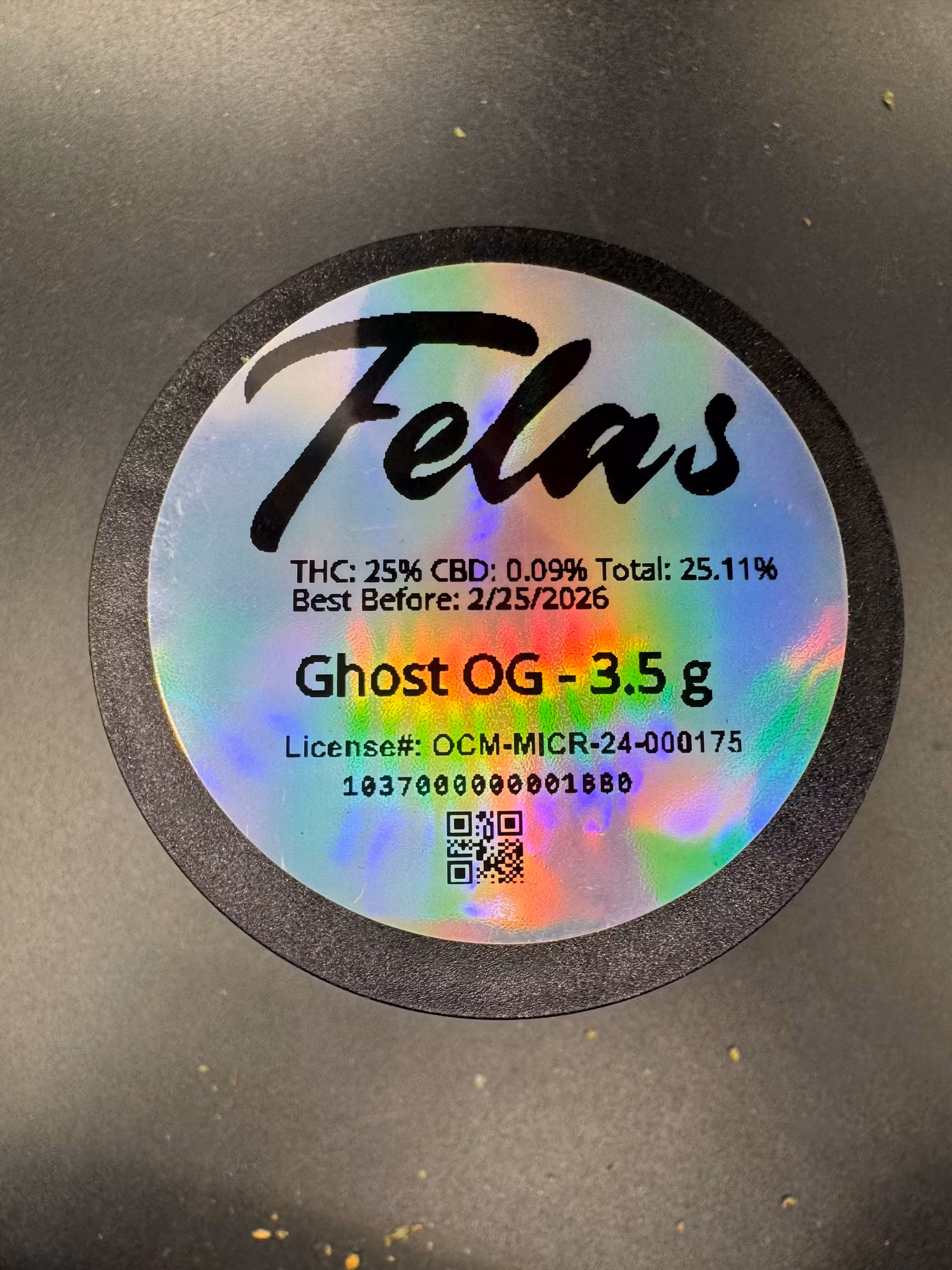 Photograph of product: Flower - Ghost OG - 3.5g