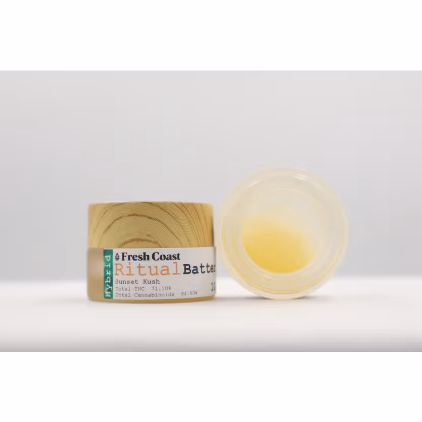 Photograph of product: Fresh Coast Ritual - Concentrate Cured Resin Batter - (1g) - **SUNSET KUSH**