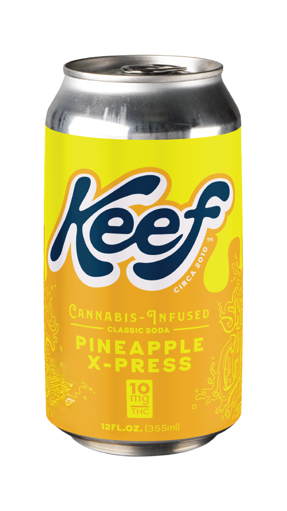Photograph of product: Keef 100mg PINEAPPLE X-PRESS XTREME Oui'd Infused Classic Soda