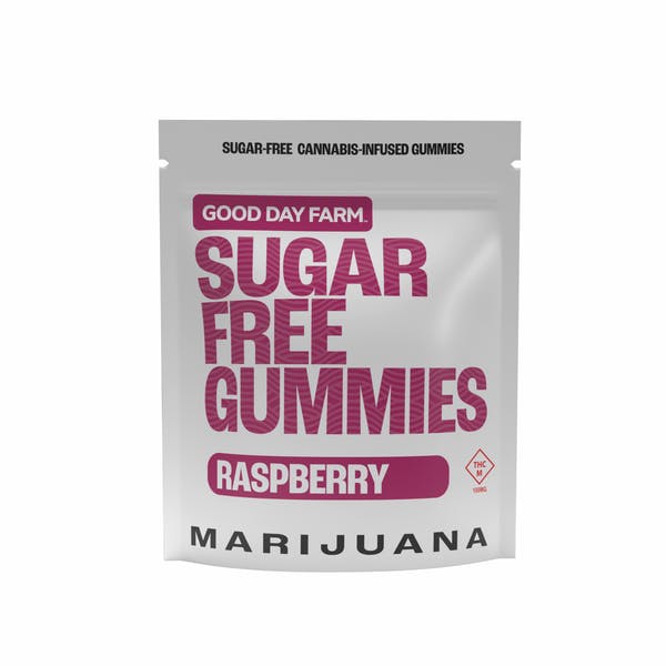 Photograph of product: GOOD DAY FARM - RASBERRY SUGAR FREE 10PK 100MG HYBRID