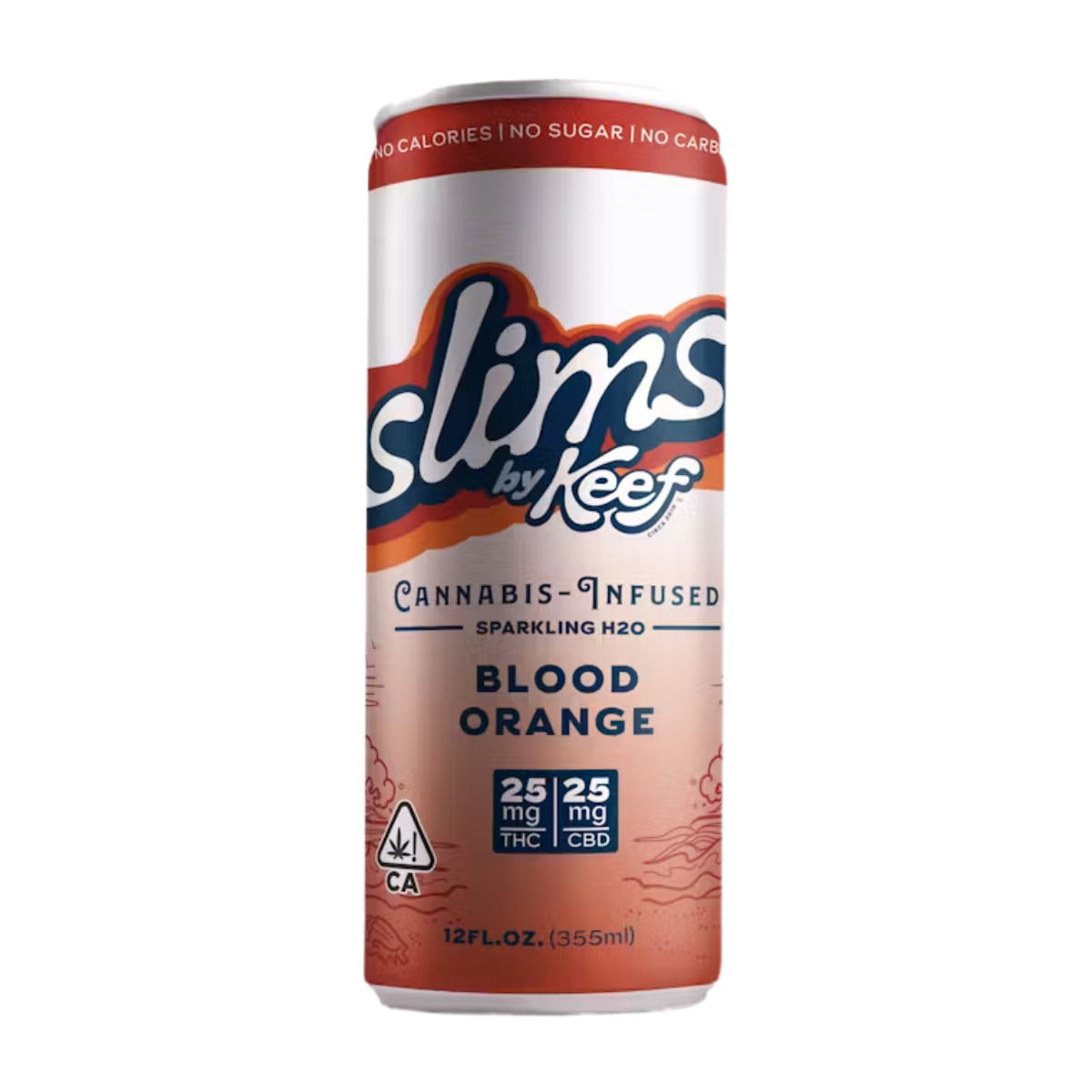 Photograph of product: BLOOD ORANGE 25:25 SPARKLING H20 SLIMS