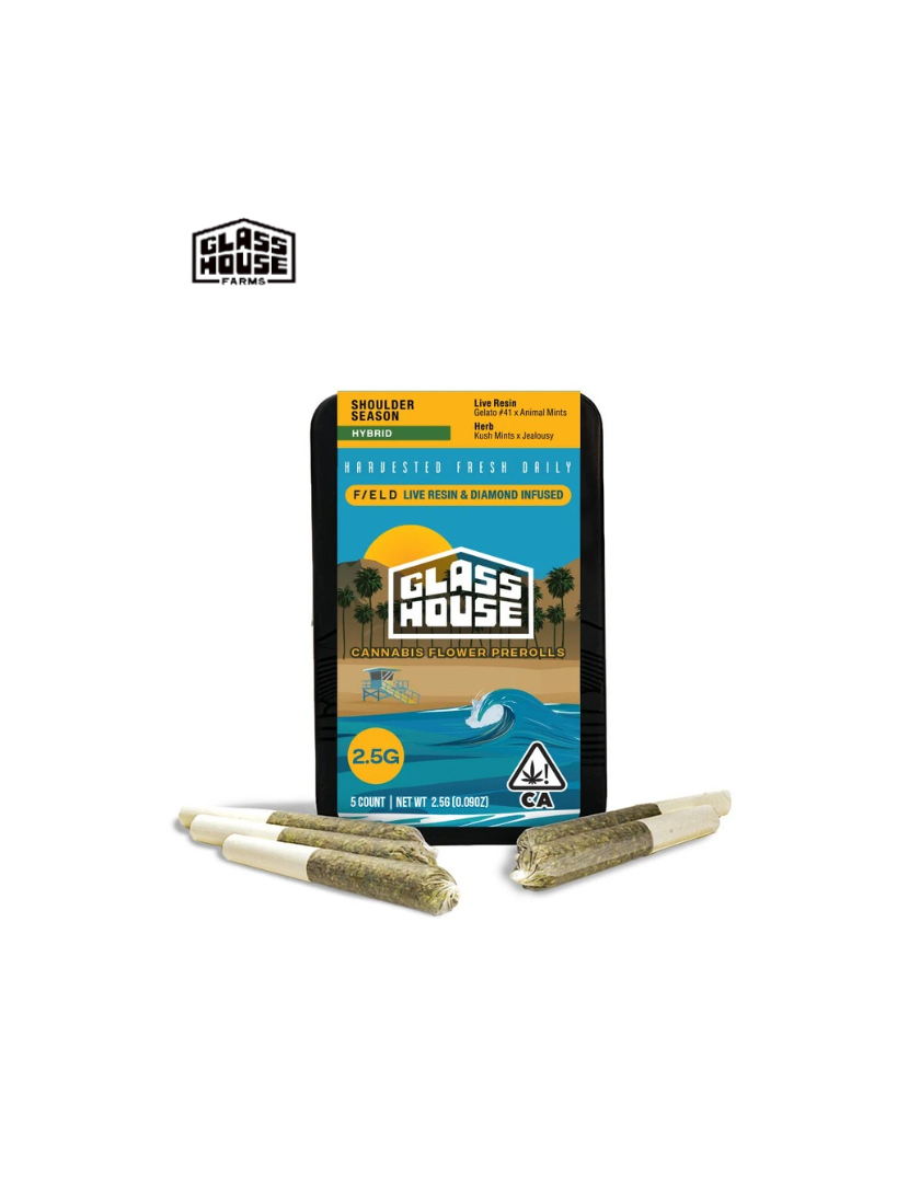 Photograph of product: SHOULDER SEASON 2.5G INFUSED 5 PACK PREROLLS