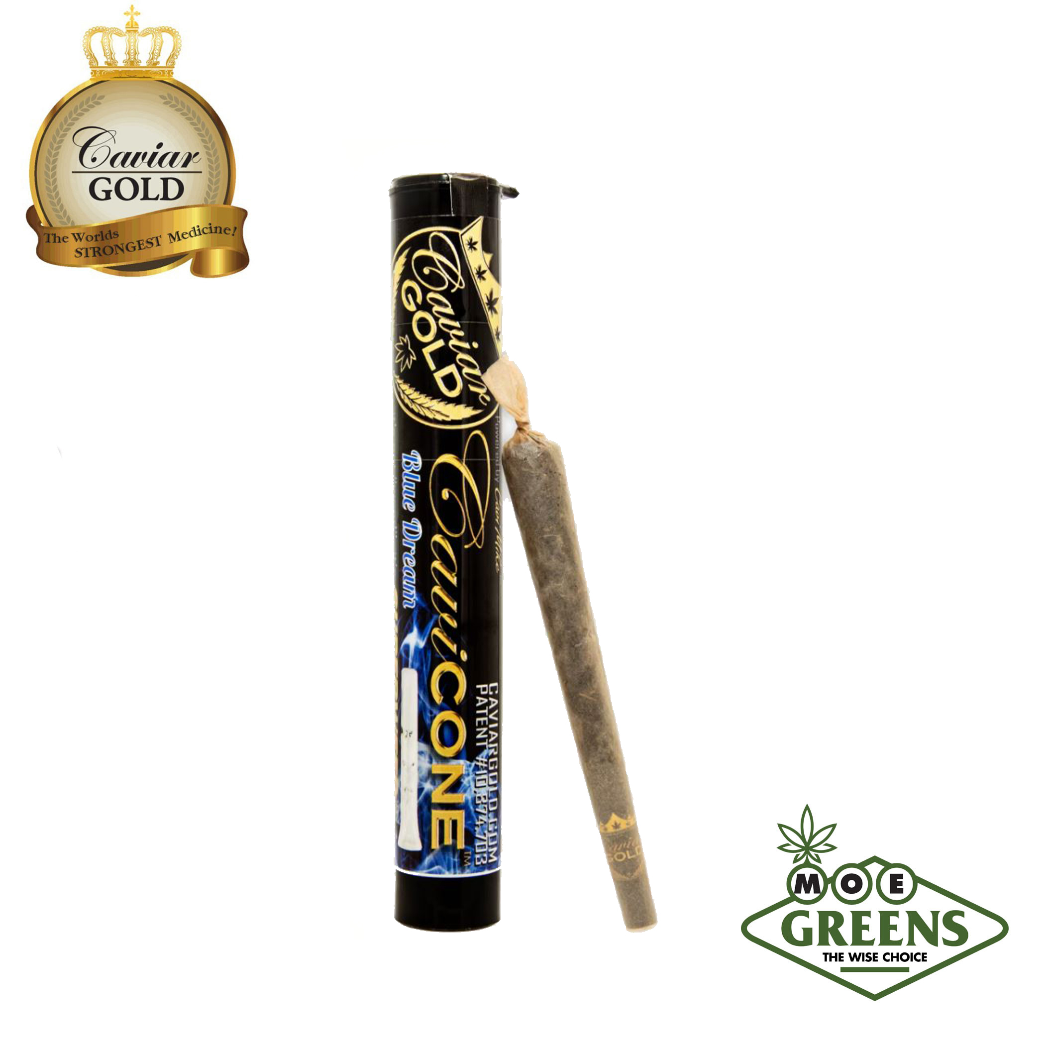 Photograph of product: BLUE DREAM CAVI CONE [INFUSED W/ DISTILLATE & TERPS + GLASS TIP]