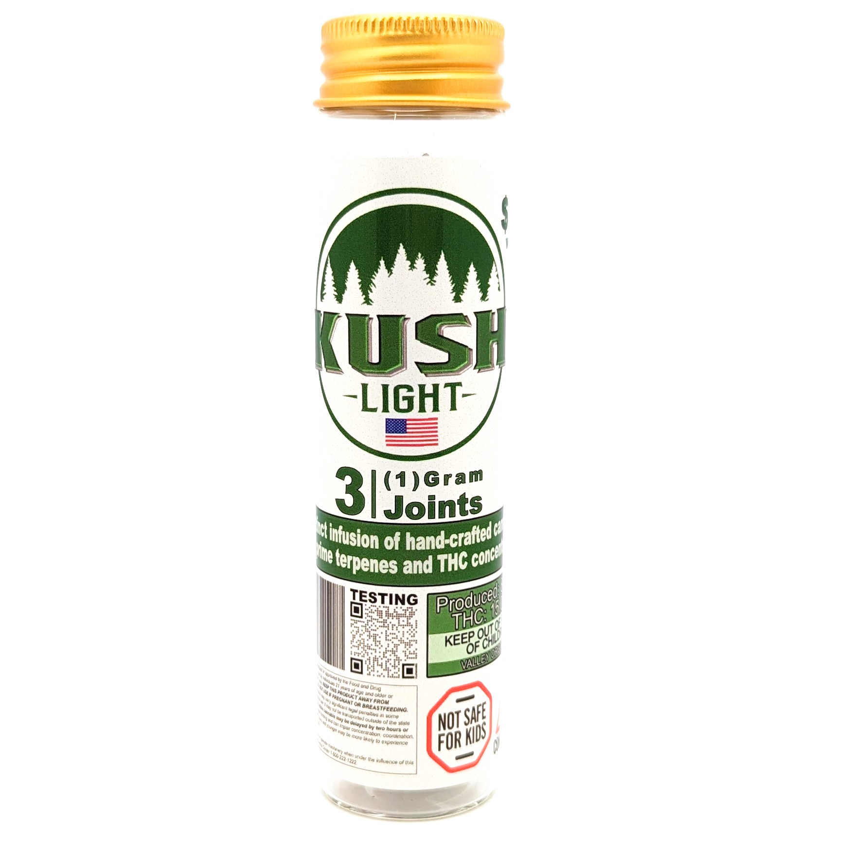 Photograph of product: Kush Light Pre Roll 3 Pack 3g