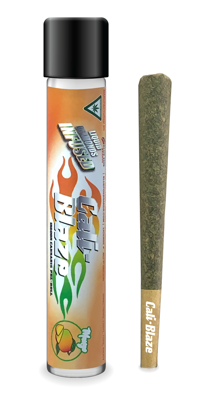 Photograph of product: Cali Blaze | Mango | Liquid Diamond | Infused PRJ | 1.2g